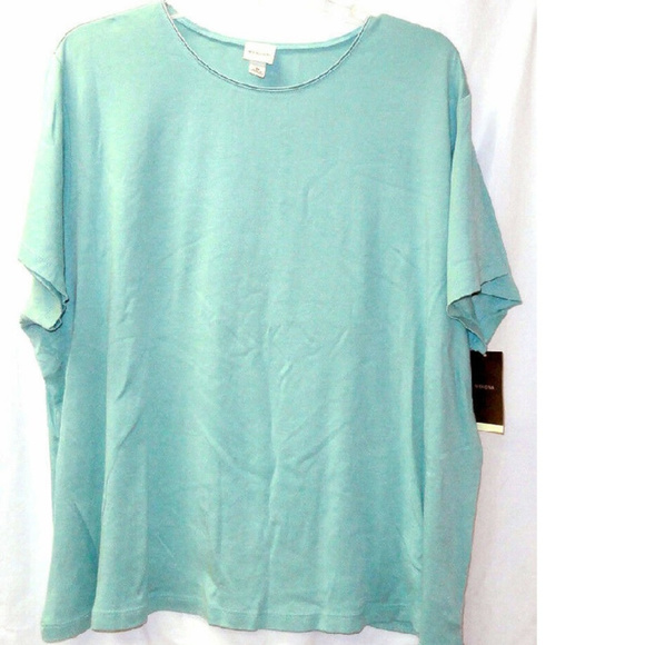 Merona Stretchy top size 1X Aqua New - Picture 1 of 3